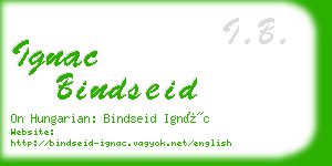 ignac bindseid business card